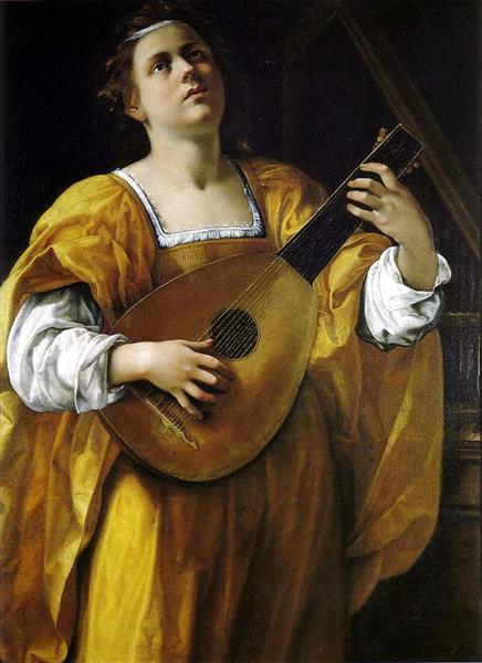 Lautenspielerin / Heilige Cecilia, 1620 - Artemisia Gentileschi