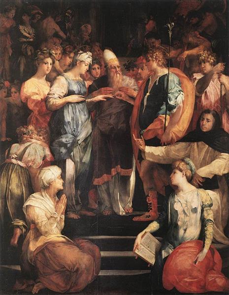 Вінчання Богородиці, 1523 - Россо Фйорентино
