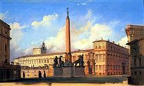 The square of Monte Cavallo (Now called ''Piazza del Quirinale'') - Іпполіто Каффі