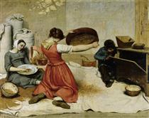 Mulheres Peneirando Trigo - Gustave Courbet