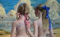 Two Wounded Angels on the Beach - Jana Brike