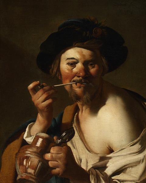 Fumeur De Pipe, 1623 - Dirck van Baburen