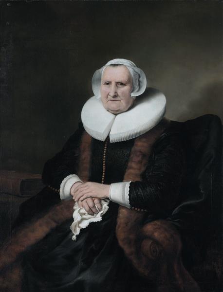 Portrait of Elisabeth Jacobsdr. Bas, 1645 - Ferdinand Bol