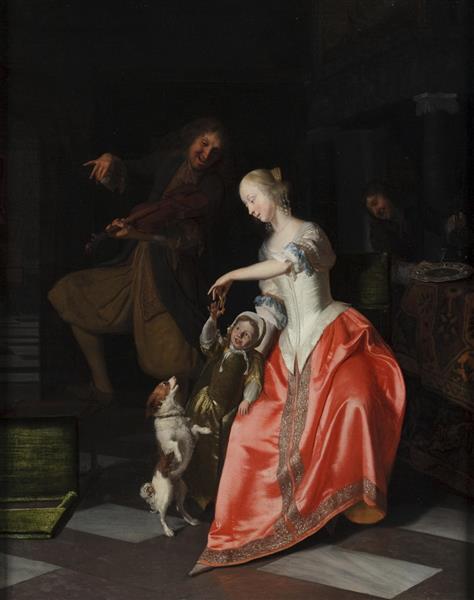 the Dancing Dog, 1669 - Jacob Lucasz Ochtervelt