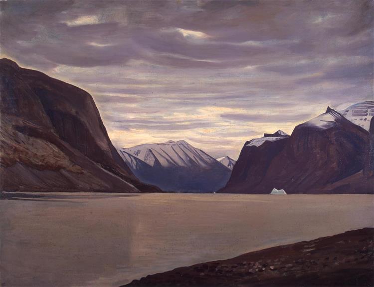 North Greenland Fiord, Gray Day, 1933 - Rockwell Kent