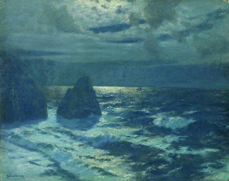Moonlight, Cornish Coast, 1906 - Julius Olsson
