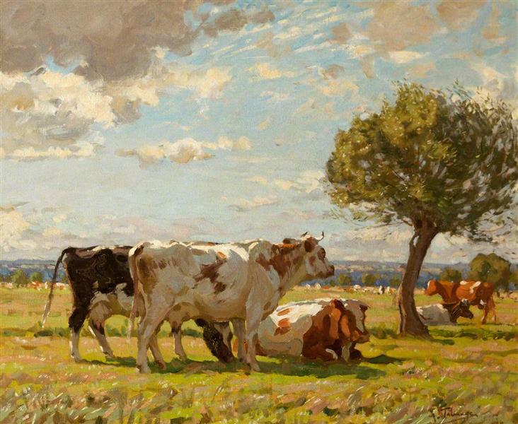Afternoon in the Norfolk Meadows - Algernon Mayow Talmage