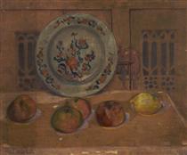 Still Life with Plate and Apples - Harry Phelan Gibb