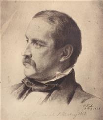 Portrait By Robert Krause - Карл Фридрих Лессинг