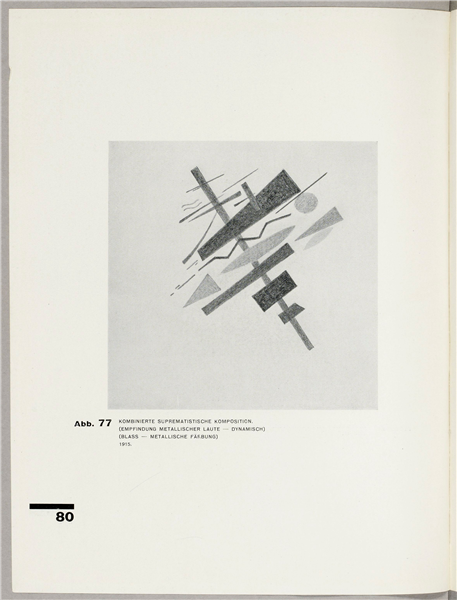 Combined Suprematistic Composition. (Feeling of Metallic Sounds - Dynamic) (Pale - Metallic Colour), 1927 - Kasimir Malevitch