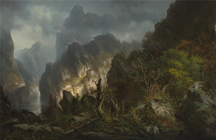 Storm in the Mountains, 1850 - Hermann Ottomar Herzog