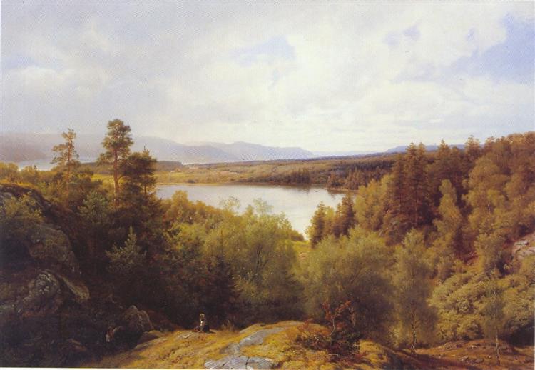 Asterudtjernet, Ringerike, 1878 - Ханс Фредрік Гуде