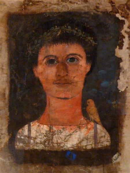 Mummy Portrait of a Young Man, c.150 - c.250 - Fayum portrait
