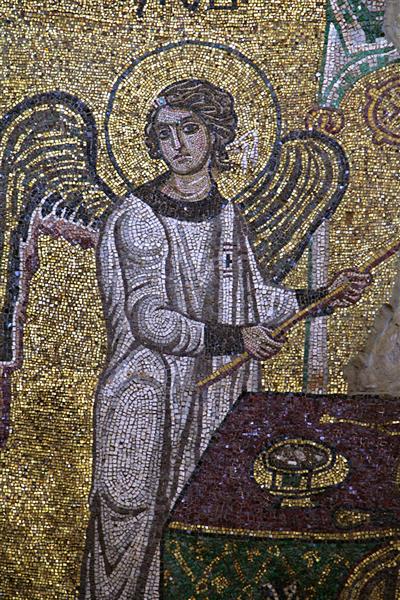 Angel (Eucharist Cycle), c.1113 - Byzantine Mosaics - WikiArt.org