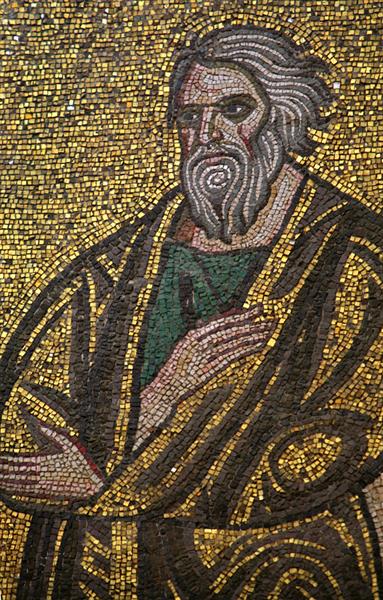 Apostle Andrew (Eucharist Cycle), c.1113 - Byzantine Mosaics