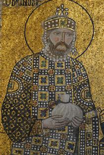 Mosaic of Emperor Constantine IX - Byzantine Mosaics