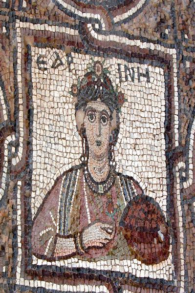 Mosaic of a woman - Byzantine Mosaics
