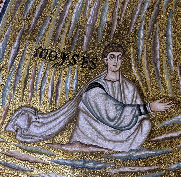 Moses Mosaic, c.549 - Byzantine Mosaics