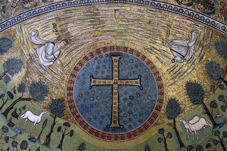 Transfiguration Scene, c.549 - Byzantine Mosaics
