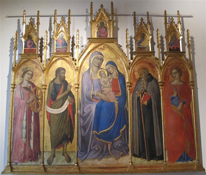 metterza e santi, c.1367 - Luca di Tommè