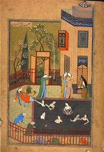 A miniature painting from the Iskandarnama - Kamal ud-Din Behzad
