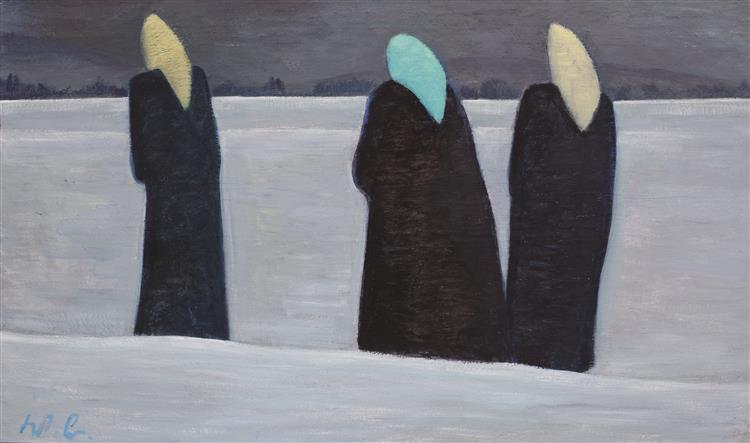 Drei Frauen Auf Dem Wege, 1970 - Werner Berg
