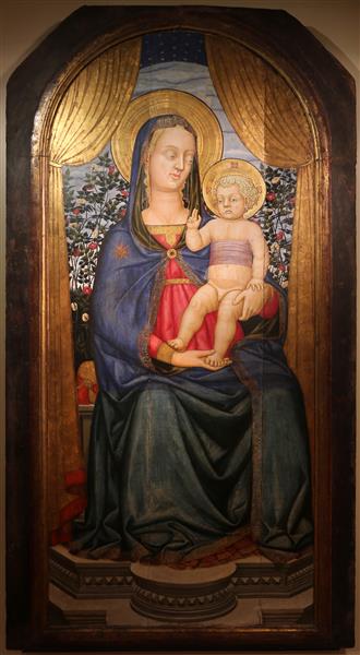 Madonna in trono col bambino, c.1450 - Giovanni di ser Giovanni Guidi