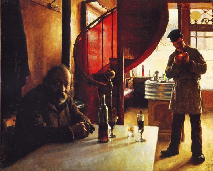 French wine bar, 1888 - Ээро Ярнефельт