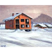 Shell of the Building in Winter - Werner Berg