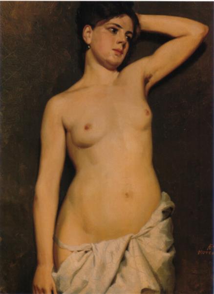 Female Nude, Study - Albert Edelfelt