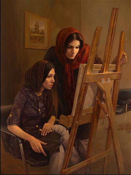 Painting in Progress, 2015 - Reza Rahimi Lasko