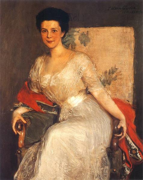 Portrait of Mrs. Zofia Brzeska, 1911 - Теодор Аксентович