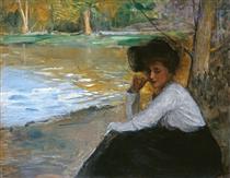 Lady in the Park - Théodor Axentowicz