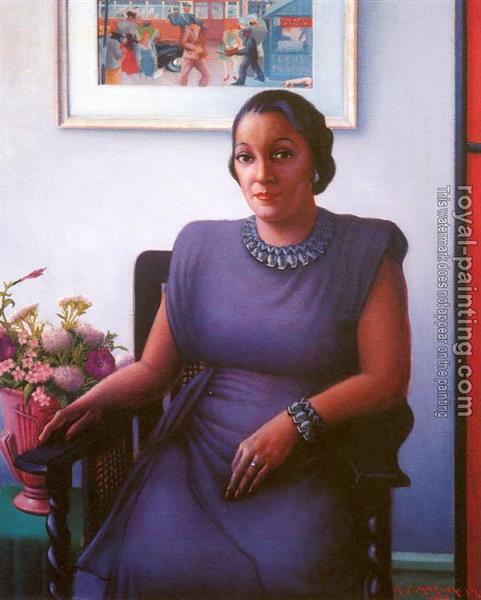 PORTRAIT OF A CULTURED LADY, 1948 - Archibald Motley