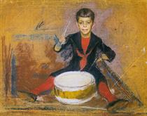Boy with drum - Rodolfo Amoedo