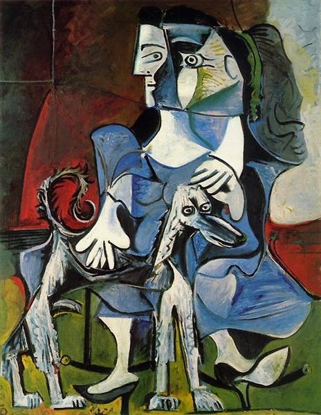 Жінка з собакою, 1962 - Пабло Пікассо