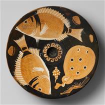 Terracotta Fish Plate - 古希臘陶器