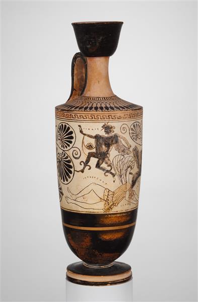 Terracotta Lekythos (oil Flask), c.500 公元前 - 古希臘陶器