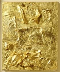 Untitled (Gold Painting) - Robert Rauschenberg