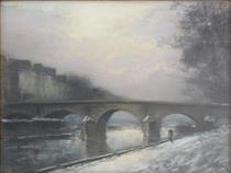 Paris, Le Pont Marie, l'hiver - Pierre-Jacques Pelletier