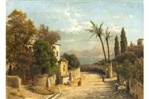 Italian landscape - Carl Gustav Rodde