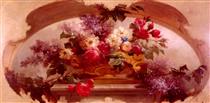 Flowers in a Gilt Vase - Eugene Bidau