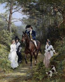 The Meeting in the Forest - Heywood Hardy