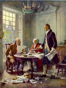 Writing the Declaration of Independence, 1776 - Jean Leon Gerome Ferris