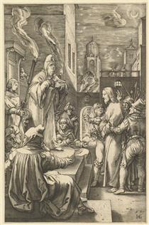 Christ Before Caiaphas - Hendrick Goltzius