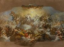 The Holy Trinity and Saints in Glory - Sebastiano Conca