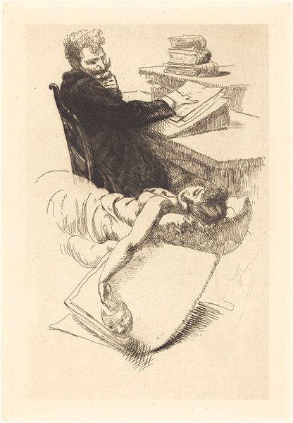 Frontispiece for "l'affaire Clémenceau", 1905 - Paul-Albert Besnard