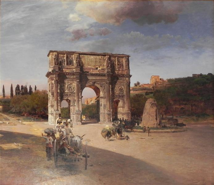 Triumphal Arch in Rome - Oswald Achenbach