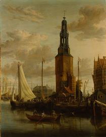 The Herring Packers Tower with the City Inn in the Background - Abraham Storck