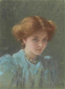Blue and Gold: Portrait of Dorothy Sutherland - Jane Sutherland